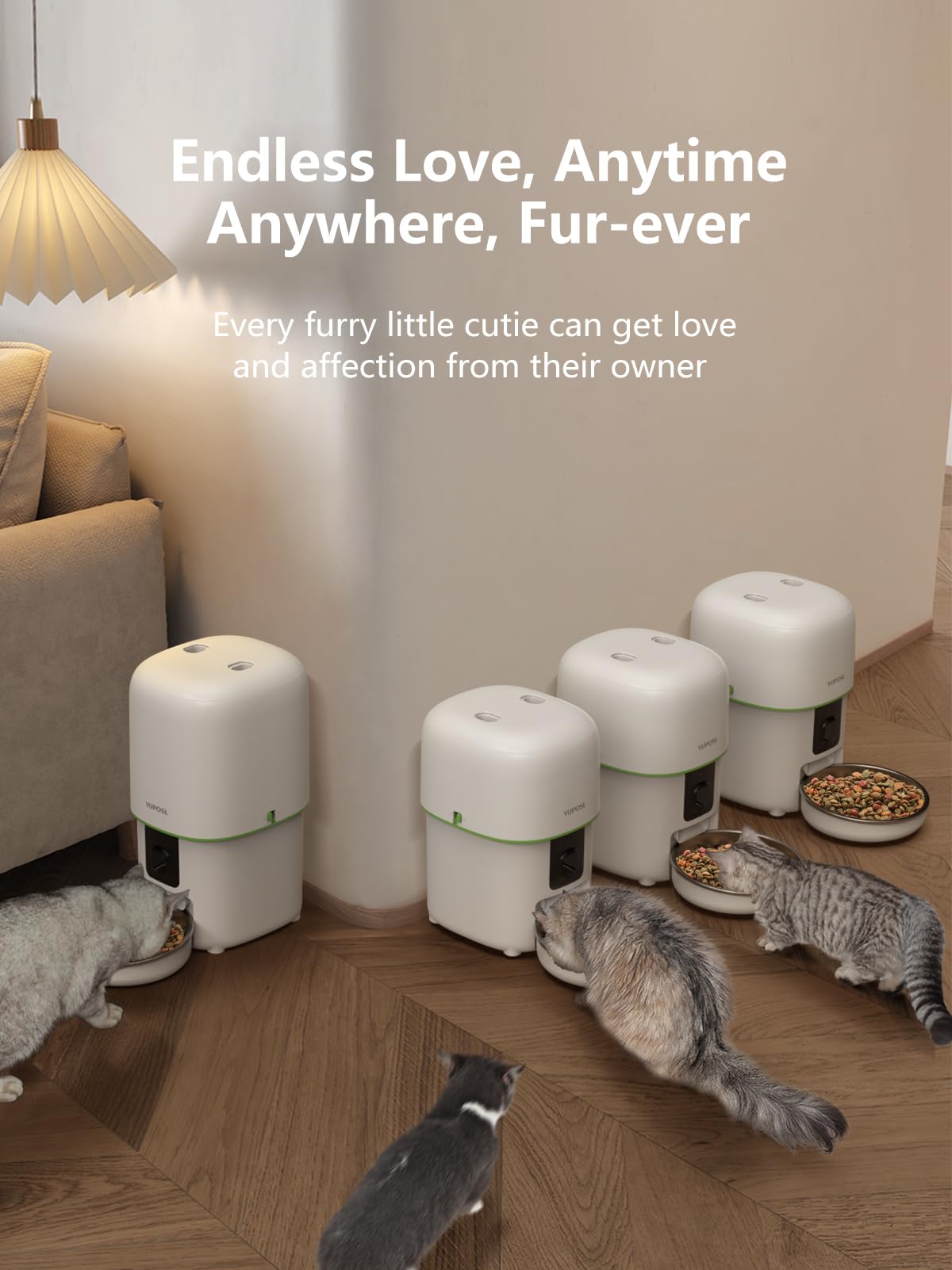 Automatic Cat Feeder with Camera - 5G WiFi Auto Cat Food Dispenser, 1080P HD Video with Night Vision, 1-15 Meals, 1-99 Portions, 2-Way Audio, Keeps Food Fresh, Timed Pet Feeder Also for Dogs