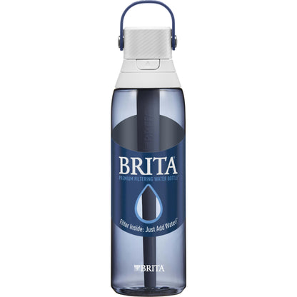 Brita Insulated Filtered Water Bottle with Straw, Reusable, Christmas Gift and Stocking Stuffer For Men and Women, BPA Free Plastic, Night Sky, 26 Ounce