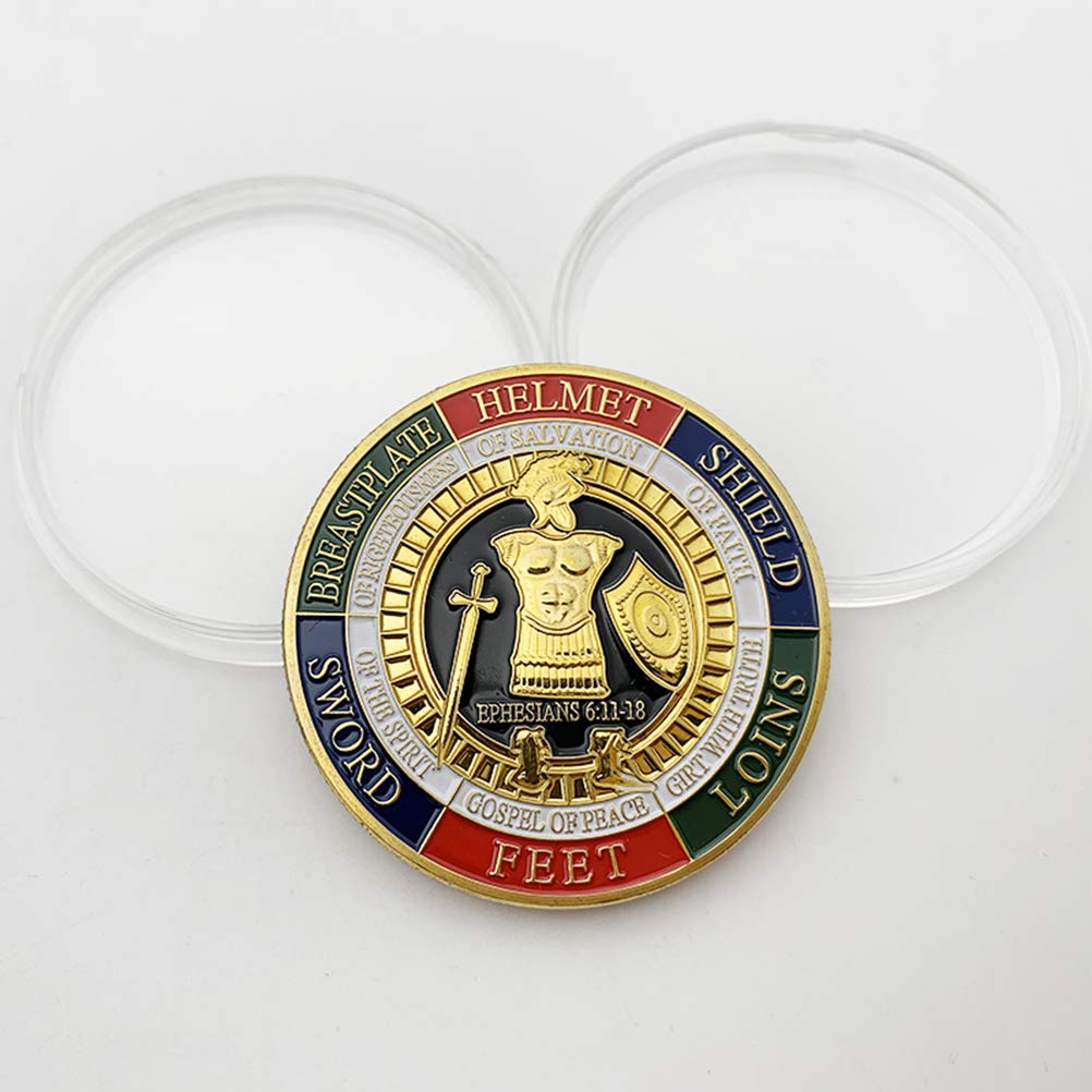 Armor of God Challenge Coin,Prayer Coin Collector's Medallion