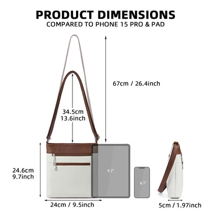 BOSTANTEN Crossbody Purses for Women Medium Shoulder Bag Quilted Handbags with Zipper Pocket