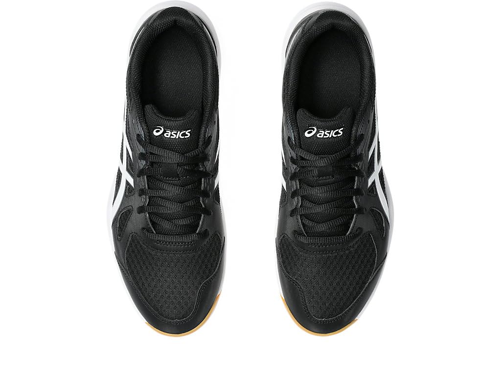 ASICS Men's Upcourt 6 Volleyball Shoes, 10.5, Black/White
