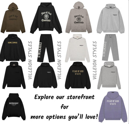 Villeion Styles Essentials - Oversized Hoodie Collection (US, Alpha, Small, Regular, Regular, Light Oatmeal)