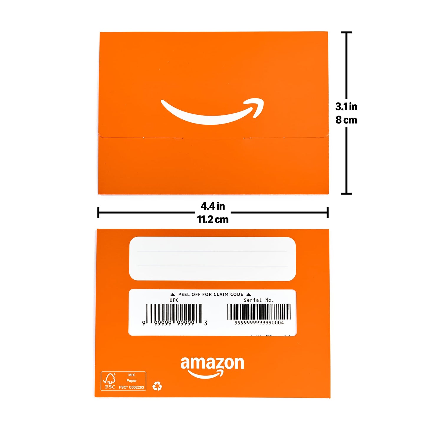 Amazon Physical Gift Card in Mini Envelope - Smile Orange | Christmas, Hanukkah, Winter