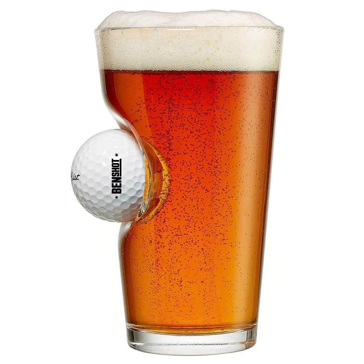 BenShot Golf Ball Pint Glass - 16oz | Made in the USA