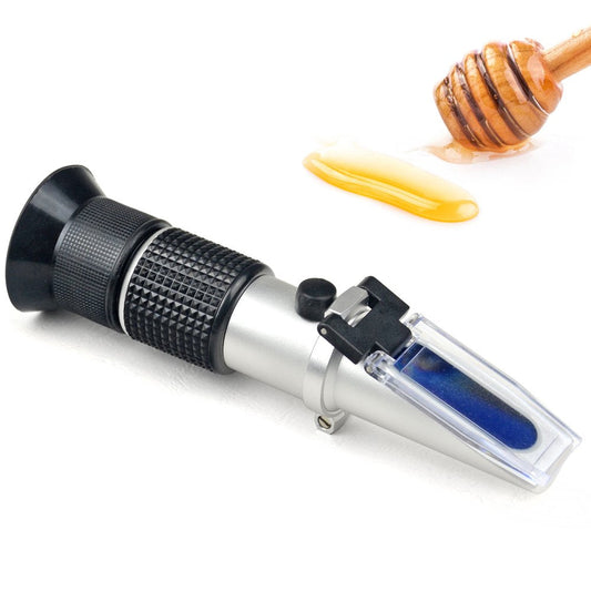 Honey Refractometer for Moisture, Brix and Baume, 3-in-1 Uses, 58-90% Brix Scale Range, Ideal for Honey, Maple Syrup, and Molasses, Bee Keeping Supplies