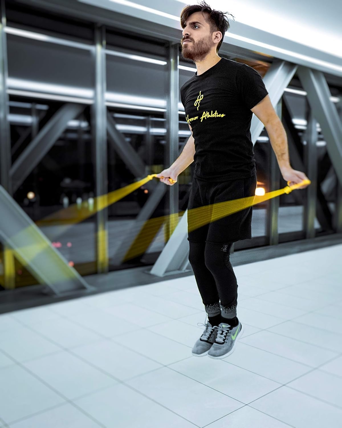 HONOR ATHLETICS Speed Rope, Skipping Rope - Best for Double Under, Boxing, MMA, Cardio Fitness Training Condition - Jump Rope (YELLOW, 10 ft rope – (Fits users up to 6'3"))