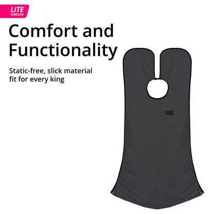 BEARD KING Beard Bib Apron - Shaving Set for Dad - As Seen on Shark Tank - Men's Hair Catcher for Shaving - Grooming Accessories, Black