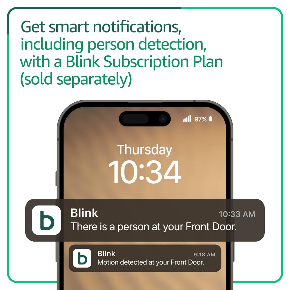 Blink Video Doorbell (newest model) – Head-to-toe HD view, two-year battery life, and simple setup. Sync Module Core included – System (Black)