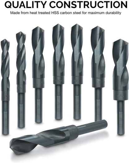 Hiltex 10005 HSS Silver and Deming Industrial Drill Bit Set (8 Pieces), 1/2" (1)