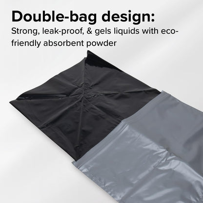 Camco Toilet Waste Bags - Features Biodegradable Powder & Leak Proof Double Bag Design - Great for Camping, RVing, Hiking, or Boating - 10-Pack (41548)