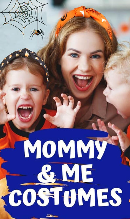 Huachi Halloween Headbands for Women Girls, Boo Pumpkin Skeleton Candy Knotted Headband 4PCS, Halloween Hair Accessories Gifts