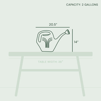 Bloem Classic Watering Can: 2 Gallon Capacity - Earthy Yellow - Durable Resin, Removable Nozzle Spout, Easy to Handle, Wide Mouth, for Indoor and Outdoor Use, Gardening