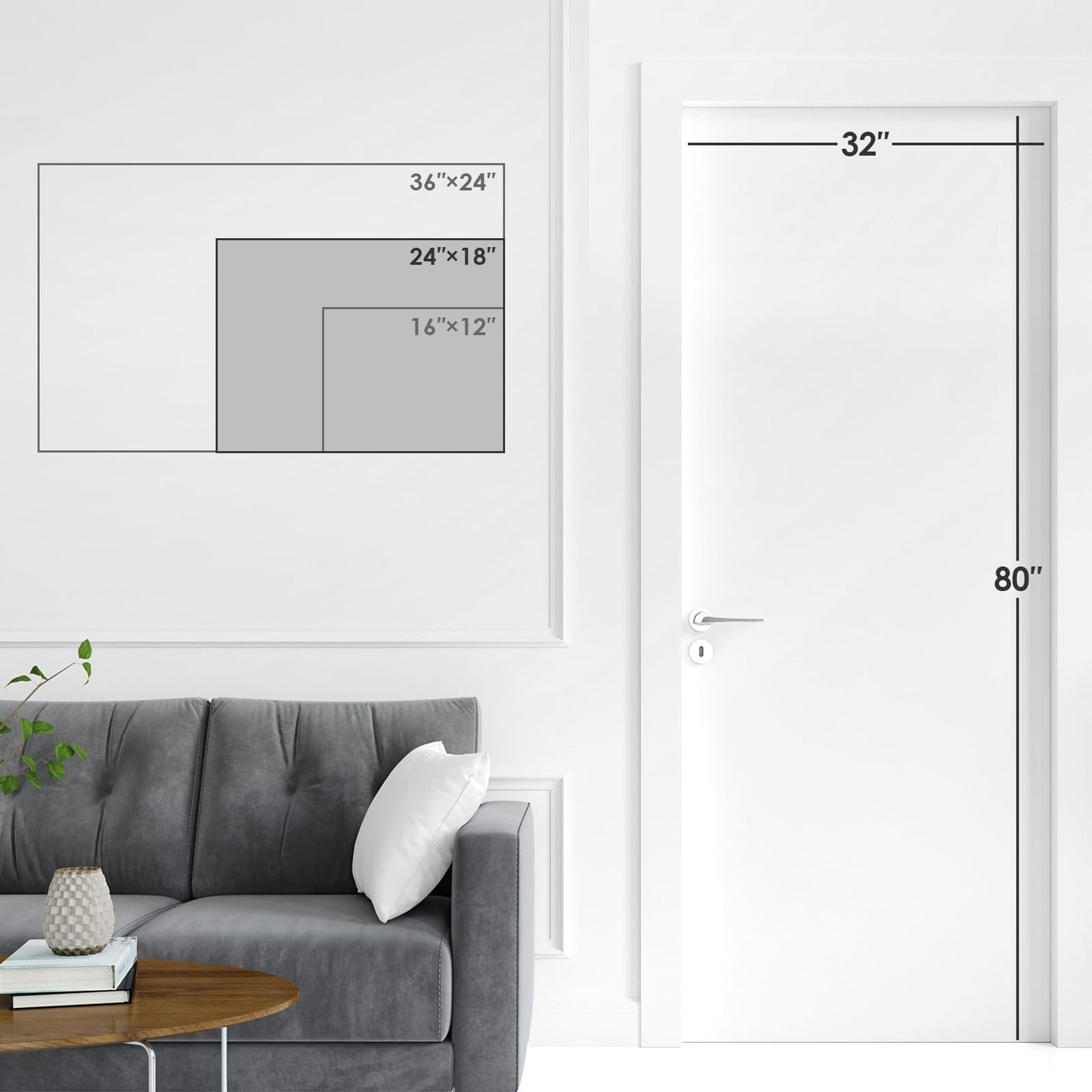 ARCOBIS Monthly Calendar Whiteboard for Wall, 24" x 18" Magnetic Dry Erase Calendar with Gold Frame, Wall Hanging Planner for Home, Office, School