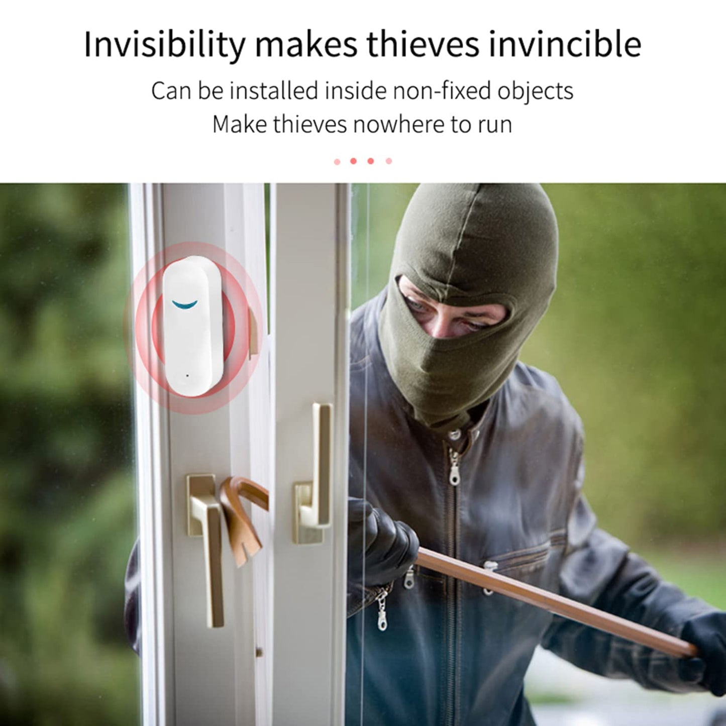 4 Pack WiFi Wireless Door Window Sensor,TUYA Smart Alarm with Free Notification APP Control Home Security Alarm System, Compatible with Alexa, Google Home, Siri