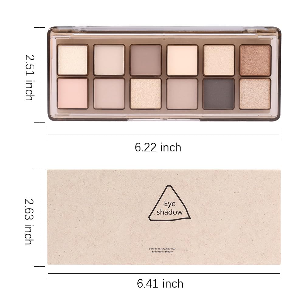 AMY'S DIARY 12-Color Nude Eyeshadow Palette for Versatile Day-to-Night Looks – Blendable, Long-Lasting, and Highly Pigmented. Elevate Your Eye Makeup – Unleash Your Unique Style (20)