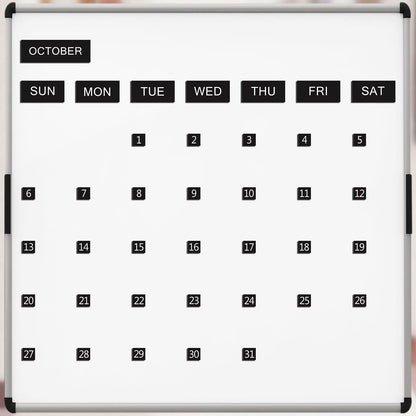 50 Pcs Calendar Magnet Numbers for Whiteboard and Refrigerator, Magnetic Days of The Week and Months Magnetic Calendar Dates Indicators for Office (10.4 x 6.7 Inch)