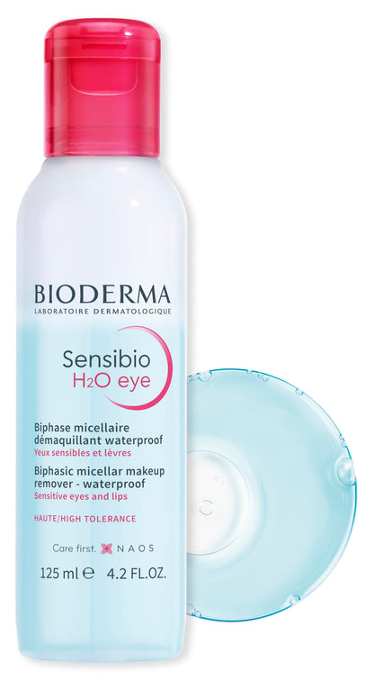 BIODERMA Sensibio H2O Eye - Biphasic Micellar Water Waterproof Makeup Remover, 125ml