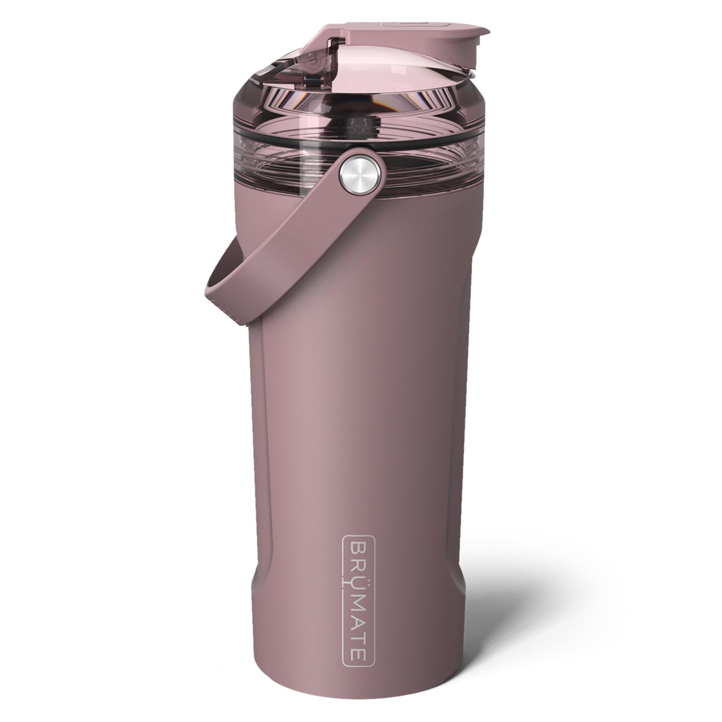 BrüMate MultiShaker Bottle | 100% Leakproof Insulated Stainless Steel Shaker Bottle | Protein Shaker Bottle, and Pre Workout Bottle for the Gym | 26oz (Rose Taupe)