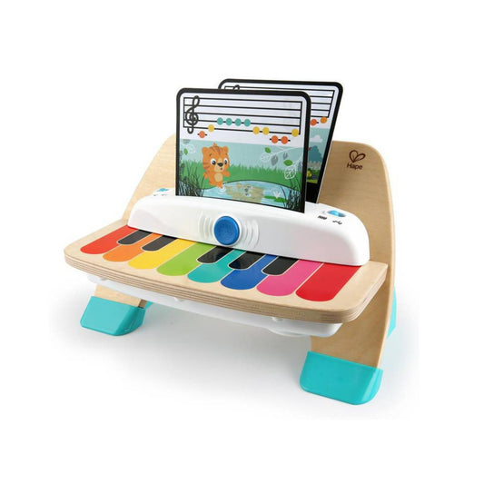 Baby Einstein and Hape Magic Touch Wooden Toy Piano, Montessori Musical Learning Toy for Babies and Toddlers 6mo+