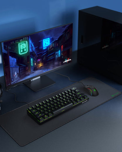 Black Shark Gaming Mouse Pad Desk Mat (31.5” x 11.8” x 0.15”) Mousepad with Superfine Fiber Surface Smooth, Non-Slip Rubber Base, Office Decor for Gamers, Office, Desk Pad Manta P2