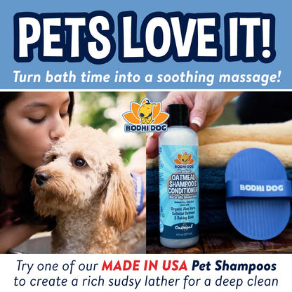 Bodhi Dog Shampoo Brush - Pet Grooming & Bath Supplies for Cats and Dog - Bath Brush for Long & Short Hair - Premium Scrubber for Shower, Bathing & Massage (One Pack, Blue)