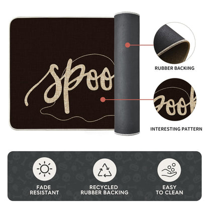 Artoid Mode Spooky Spider Web Ghosts Boo Halloween Kitchen Mats Set of 2, Home Decor Low-Profile Kitchen Rugs for Floor - 17x29 and 17x47 Inch