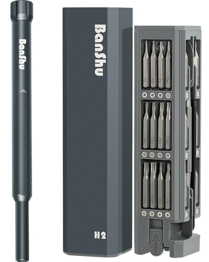 Banshu Precision Screwdriver Set, 46 in 1 Small Screwdriver Set with Case, Pocket Mini Screwdriver Magnetic Repair Tool Kit for Electronics, Glasses, Watch, Phone, Jewelry, Laptop, MacBook, PC, Camera