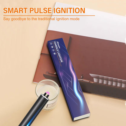 honglu Lighter Electric Lighter, Candle lighters, USB Plasma Long Arc Lighters Rechargeable Safety Lock for Cooking BBQs Fireworks No Butane Fuel - Black