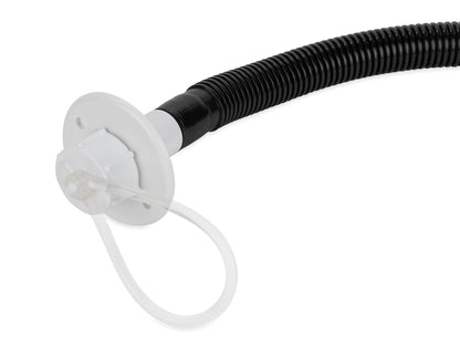 Camco Flexible Camper/RV Drain | Designed for Campers w/Single Sink and No Holding Tanks | Includes 25” of ¾-Inch ID Hose | Crafted of Heavy-Duty Chemical-Resilient Polymer (37420)