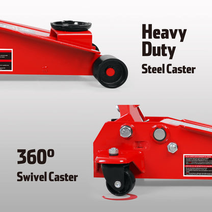 Jack Boss Floor Jack 3 Ton Capacity Fast Lift Service Jack Steel Heavy Duty Hydraulic Car Jack