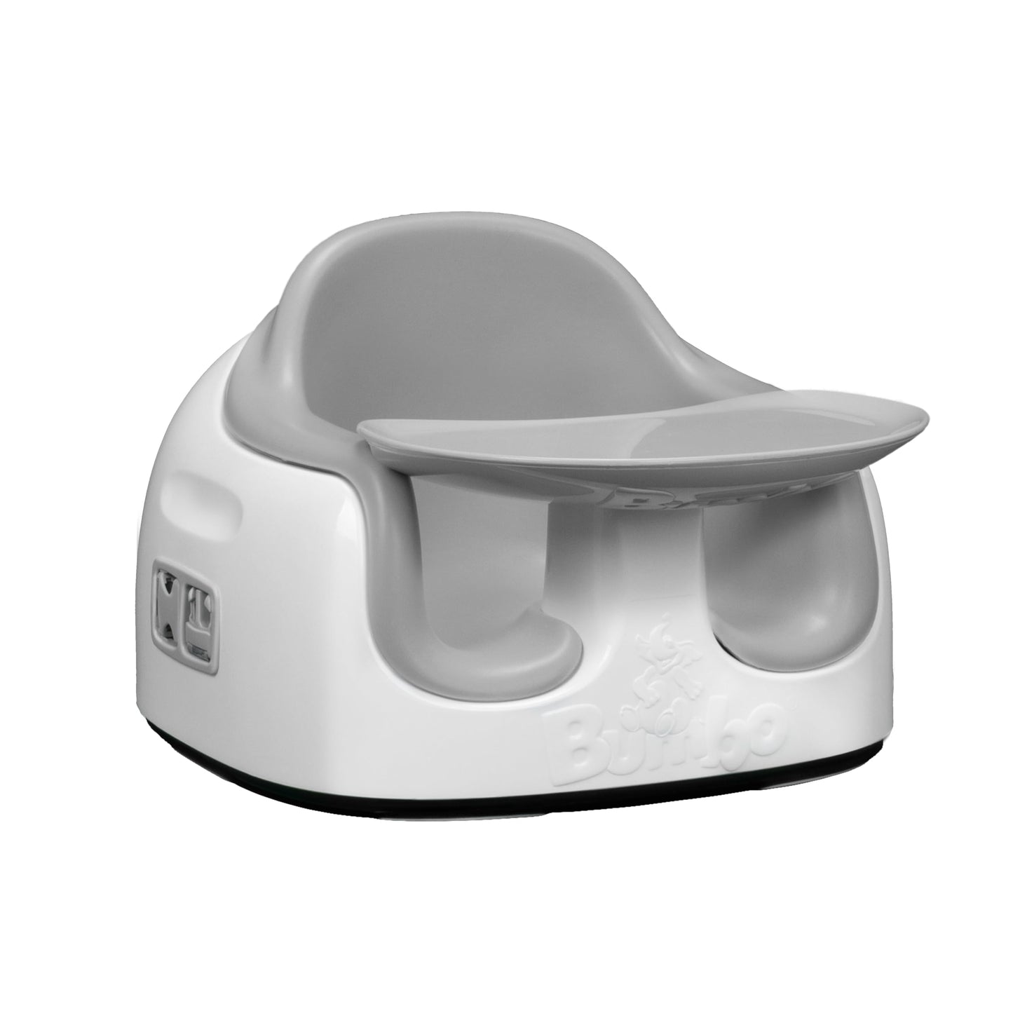 Bumbo 3-in-1 Multi-Seat for 6 to 36 Months, Travel Baby Feeding & Play Floor Seat, All-in-One Portable Booster with Tray & Toddler High Chair, Cool Grey