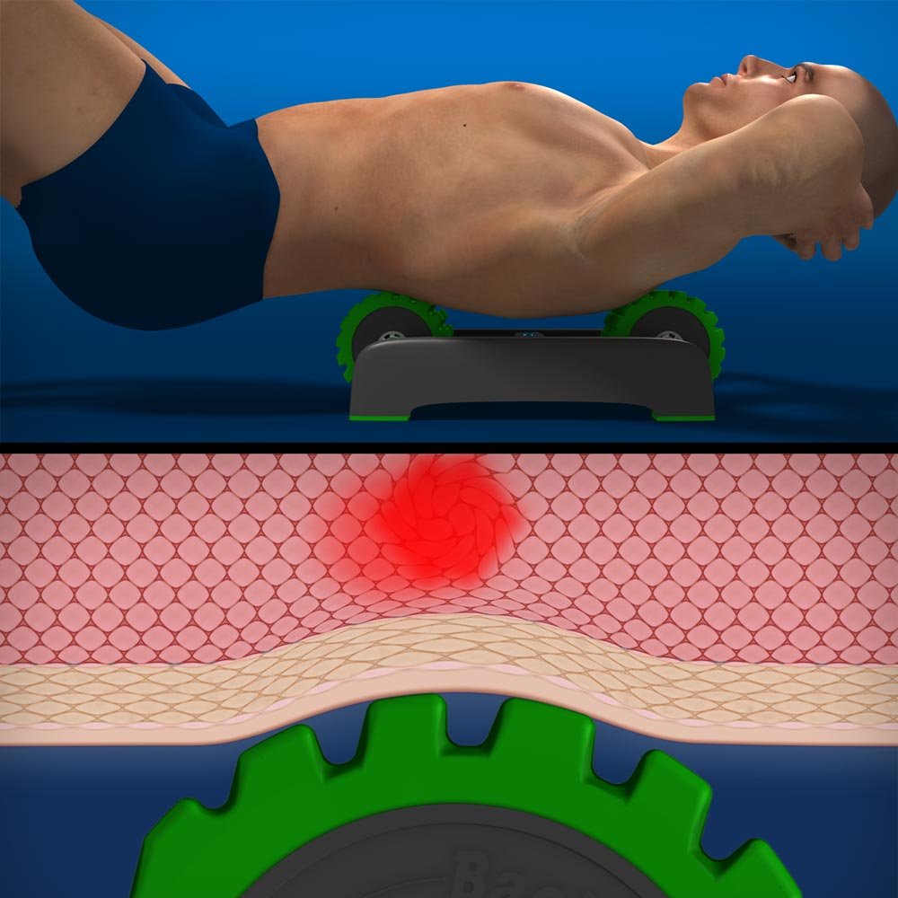 BackBaller Foam Roller (Ridged) - Muscle Roller for Deep Pain Relief. Ideal for Runner Cyclist Footballer Athlete
