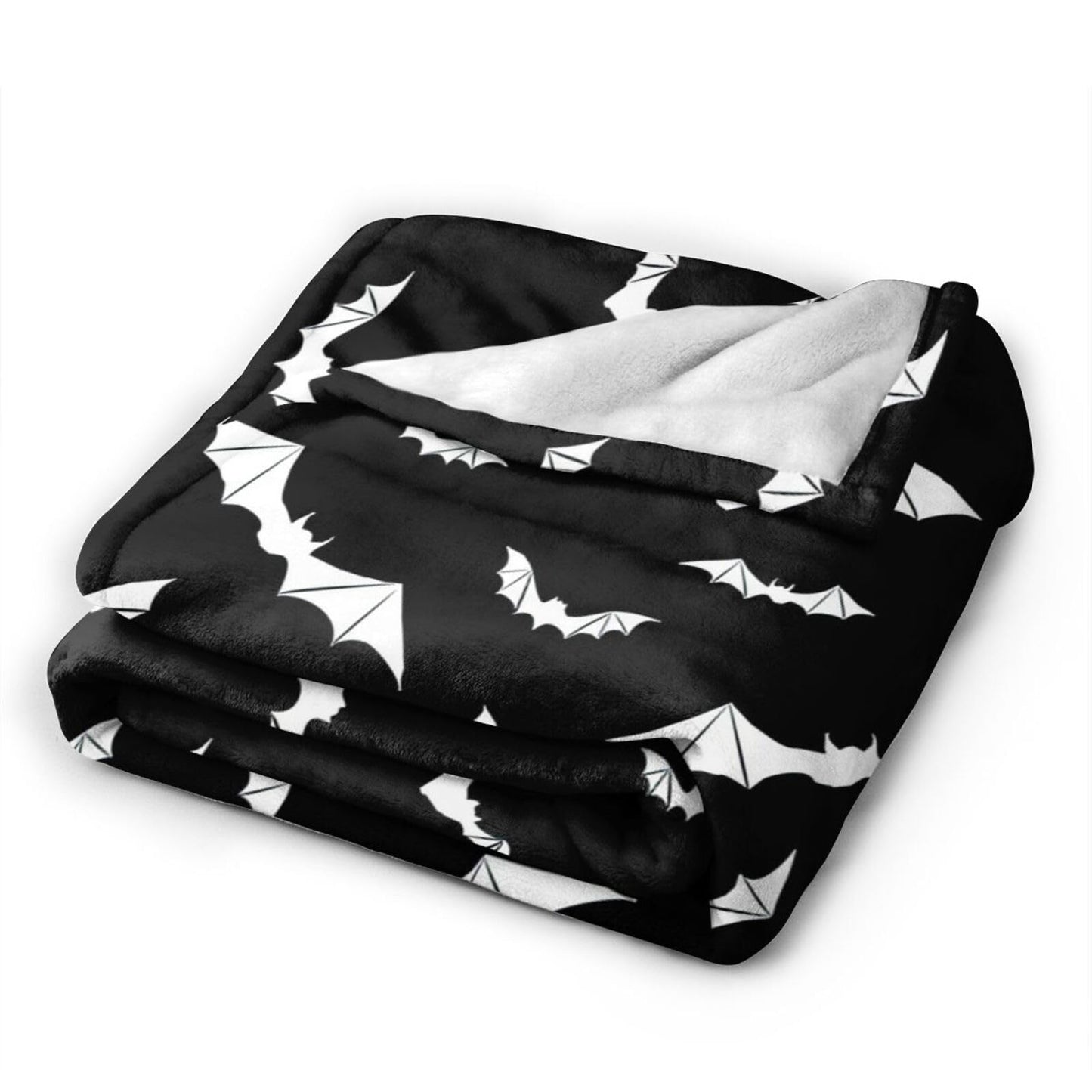 Bats Halloween Goth Fleece Flannel Blanket Throw Warm Lightweight Blankets for Home Office All Season (Bats Halloween Goth, 50X40)