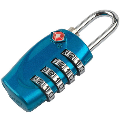 4 Dial Digit TSA Approved Travel Luggage Locks Combination for Suitcases (Blue-4pack)