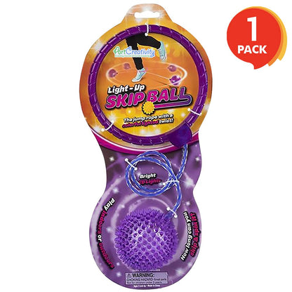 ArtCreativity Light Up Skip Ball Ankle Toy with Bright LEDs - Ankle Skip Ball for Kids and Adult Jumping Game for Indoor and Outdoor Fun, Birthday Party Favor