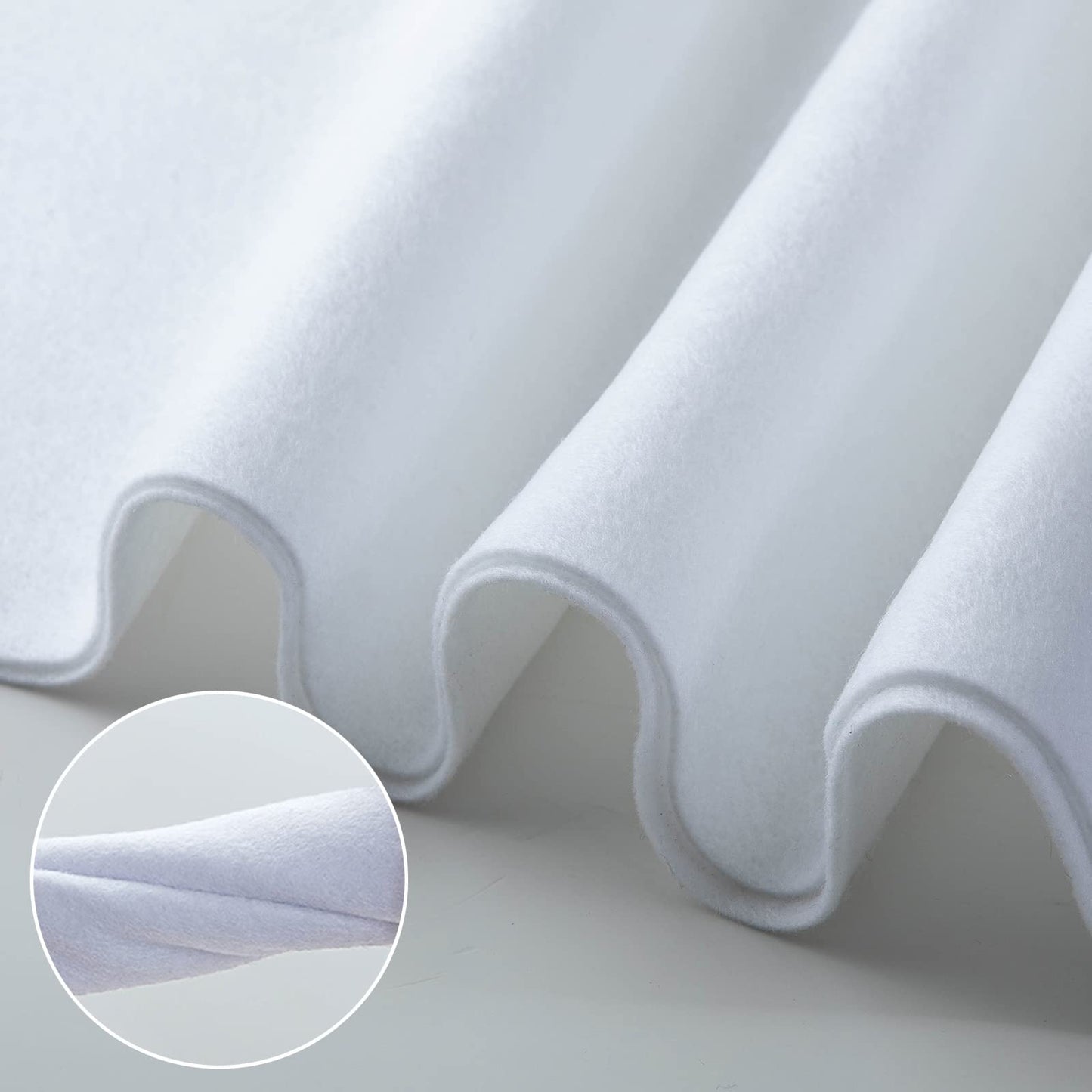 HaoFeijh White Felt Fabric 72 * 36 Inch Wide 1.6mm,Fabric Sheets Soft Woven Acrylic Craft Fabric for DIY Craft Work Sewing Patchwork,Craft Felt