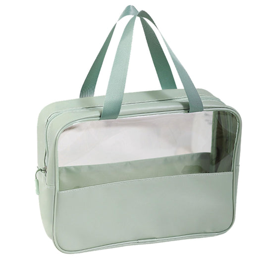 ANEMEL Travel Toiletry Bag Wash Cosmetic Make up Portable Storage Organizer Waterproof with Handle for Swimming Gym, Green