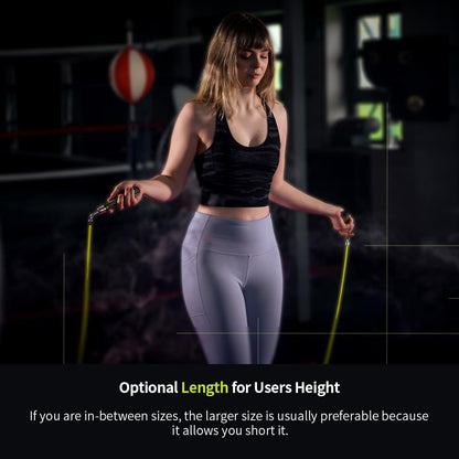 Hererope 1/4LB Weighted Jump Rope For Men Women Fitness - L Size