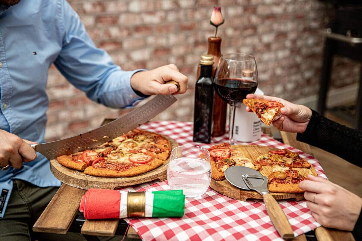 BOSKA Stainless Steel Cheese Knife - For All Types of Cheese Pizza - Multi-Functional Cheese Slicer - Handheld Slicer - Silver Non-Stick Oak Wood - Dishwasher Safe - For Kitchen Cooking