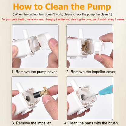 BOORCA Cat Water Fountain, 84oz/2.5L Stainless Steel Pet Water Fountain, Automatic Dog Water Dispenser with Water Level Window, Ultra-Quiet Pump, Perfect for Cats, Dogs and Multiple Pets