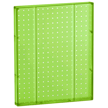 Azar Displays 771620-GRE Plastic Pegboard for Wall Organization - Garage Tool Organizer Wall Mount (Pack of 2) - 1-Sided Durable Wall Panel Organizer (16” W x 20” H x 1” D) - Garage Organizer (Green)