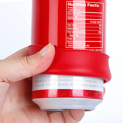 Can Covers that Look Like Soda, Silicone Sleeves for Cans, Can Wraps, Fits All 12FL OZ 355ml (Red - 2 Pack)