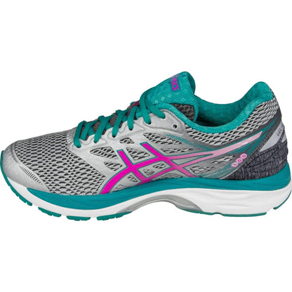 ASICS Women's Gel-Cumulus 18 Running Shoe, Silver/Pink Glow/Lapis, 5 M US