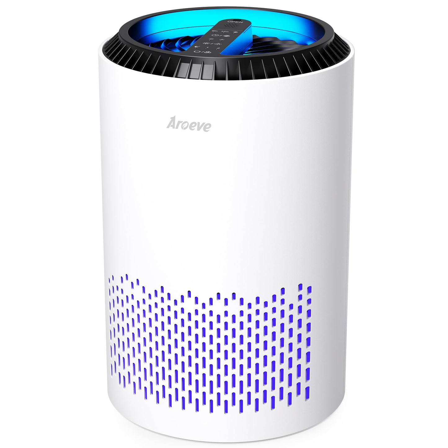 AROEVE Air Purifiers for Bedroom Home, Air Purifier For Smoke Pollen Dander Hair Smell Air Cleaner with Sleep Mode Speed Control For Bedroom Office, MK01- White(Available for California)
