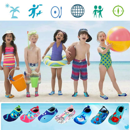 Bigib Toddler Kids Swim Water Shoes Quick Dry Non-Slip Water Skin Barefoot Sports Shoes Aqua Socks for Boys Girls Toddler Fit for Puddle Jumper