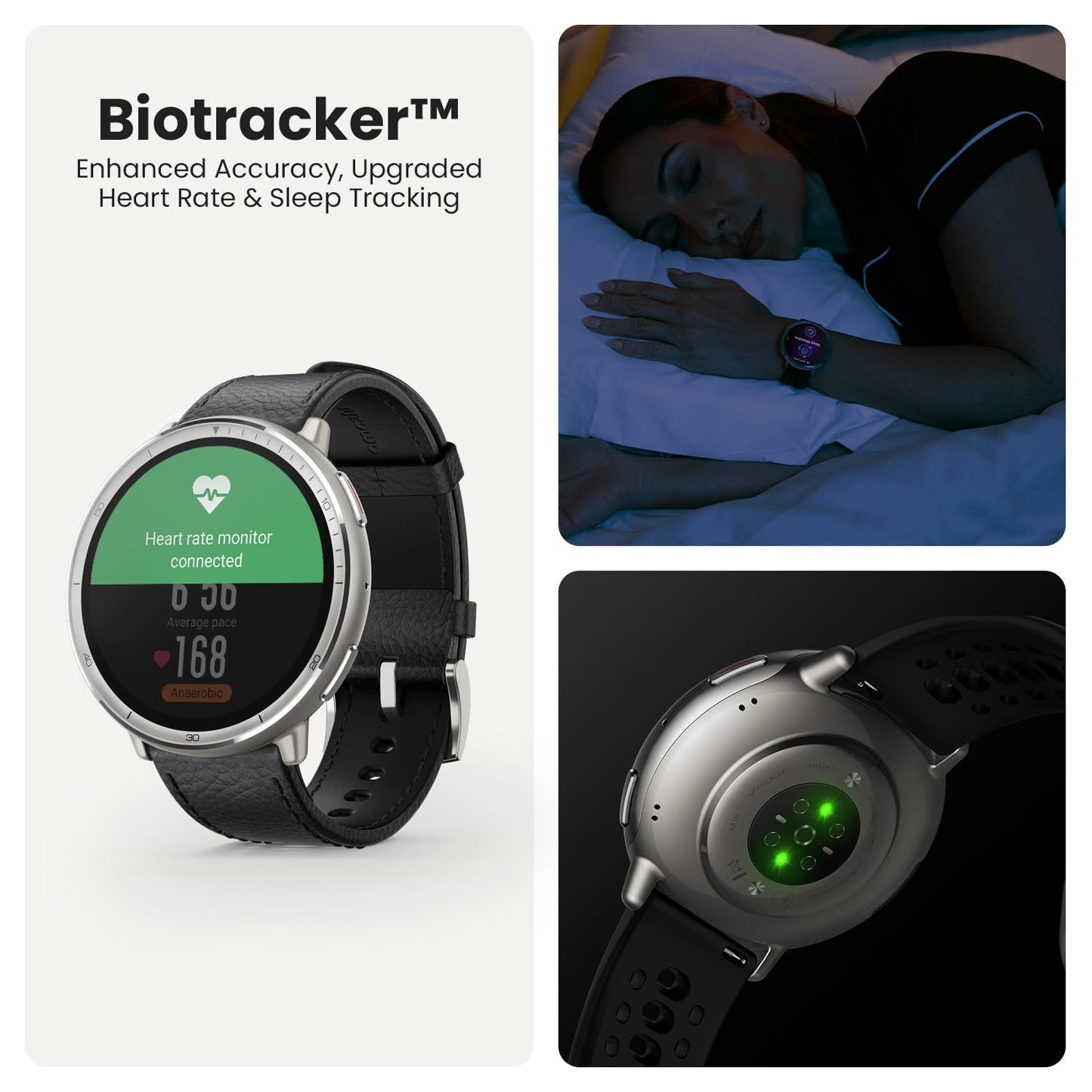 Amazfit Active 2 Premium Smart Watch Fitness Tracker (Round) for Android & iPhone, 10 Day Battery, Water Resistant, GPS Maps, Heart & Sleep Monitor, HYROX Mode, Sapphire Glass, Leather + Sport Strap