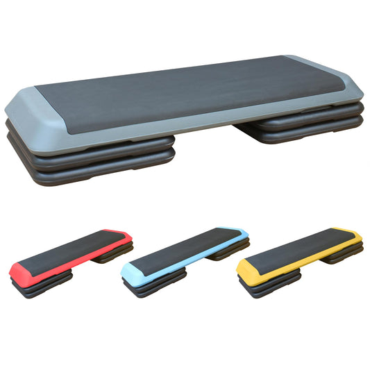 ICSPOID 43'' Aerobic Stepper, 4-6-8in Height-Adjustable Exercise Workout Step Platform with 4 Detachable Risers for Home Gym Workout & Training