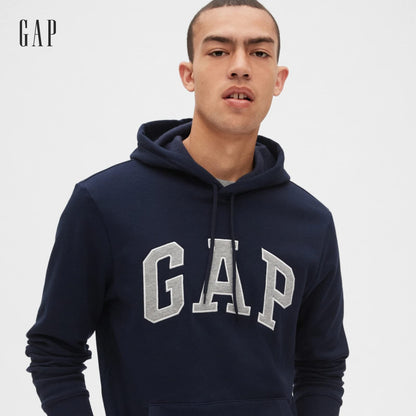 GAP mens Logo Fleece Hoodie Sweatshirt, Crimson Red, Small US