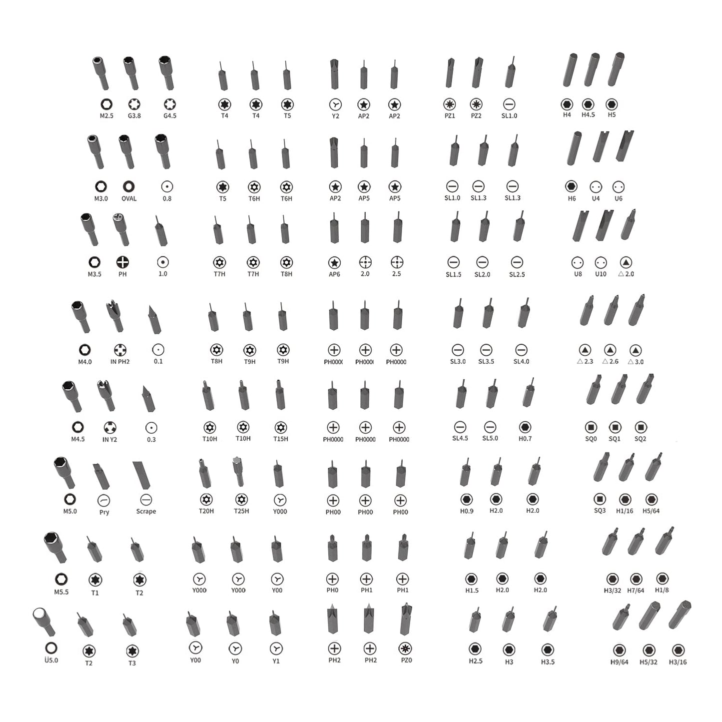 HengTianMei 142 in 1 Precision Screwdriver Set Professional Magnetic Repair Tool Kit for Computer, Laptop, Xbox, Macbook, Game Console (H1128)