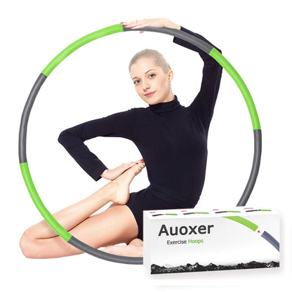 Auoxer Fitness Exercise Weighted Hoops, Lose Weight Fast by Fun Way to Workout, Fat Burning Healthy Model Sports Life, Detachable and Size Adjustable Design
